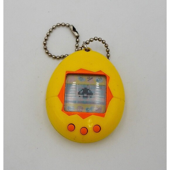 Bandai Tamagotchi P2 Yellow w/ Orange Digital Virtual Pet Toy 1997 - Picture 1 of 9